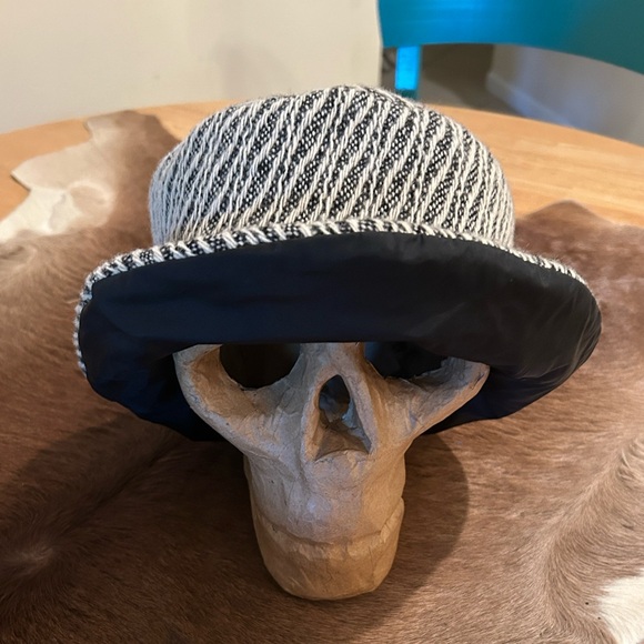Elvis Pompilio Wool reversible all weather Striped Bucket Rare Vintage Hat